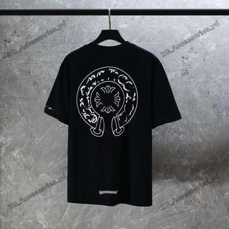 Chromeed Heartstshirt Designer Mens T Shirts Summer Loose High Quality Heartstshirt Casual Fashion Womens Luxury Print Short Sleeve Breathable Tops