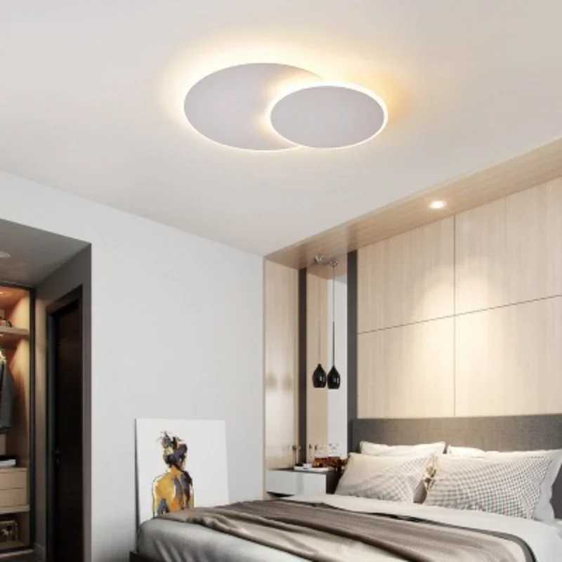Modern Creative LED Ceiling Lights 2 Circular Living Rooms and Bedrooms Tri Color Lights Ultra-thin Lighting Fixtures XJ2500613