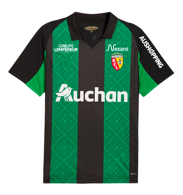 RC Lens 202526 Soccer Jersey Retro Football Kit for Kids Adults SIKORA ARSENE 9798