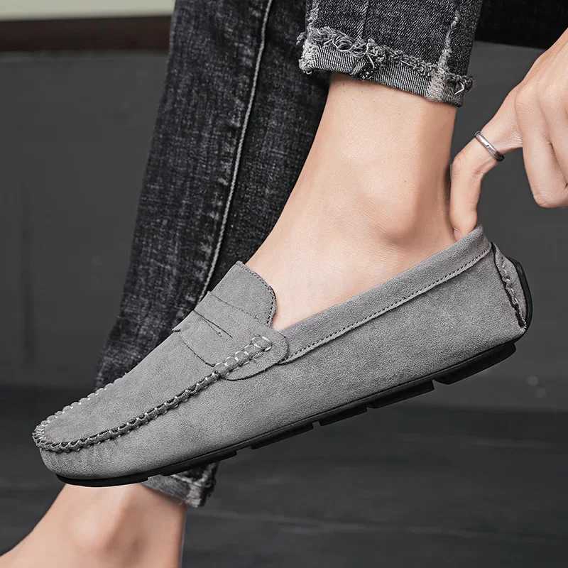Trend Suede Men Casual Shoes Breathable Comfort Slip- Mens Driving Shoes Fi Men Lazy Shoes Luxury Brand Loafers XJ250614