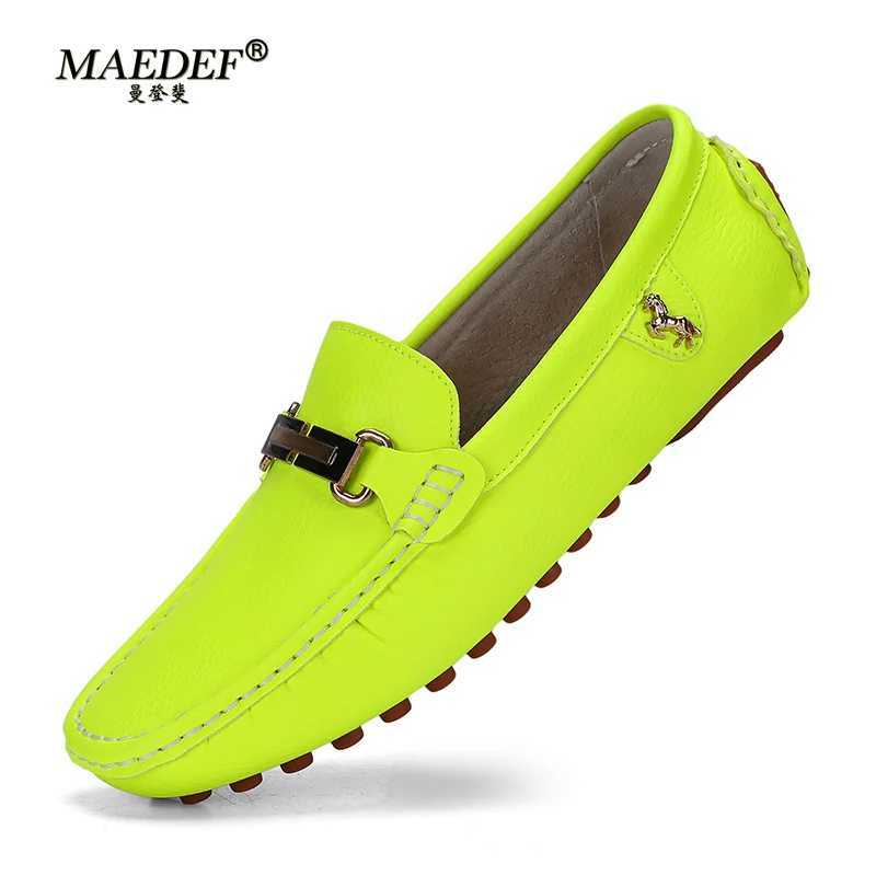 MAEDEF Men Shoes Loafers Handmade PU Leather Loafer Casual Driving Flats Slip Shoes Luxury Comfy Loafers Shoes Men XJ250614