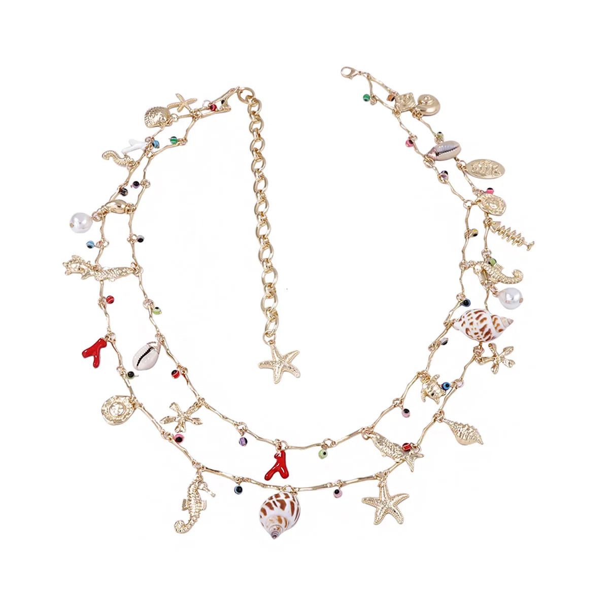 Trend Metal Chains Shell Starfish Coral Charm Waist Chains for Women Sexy Boho Beach Party Jewelry Gifts 250610