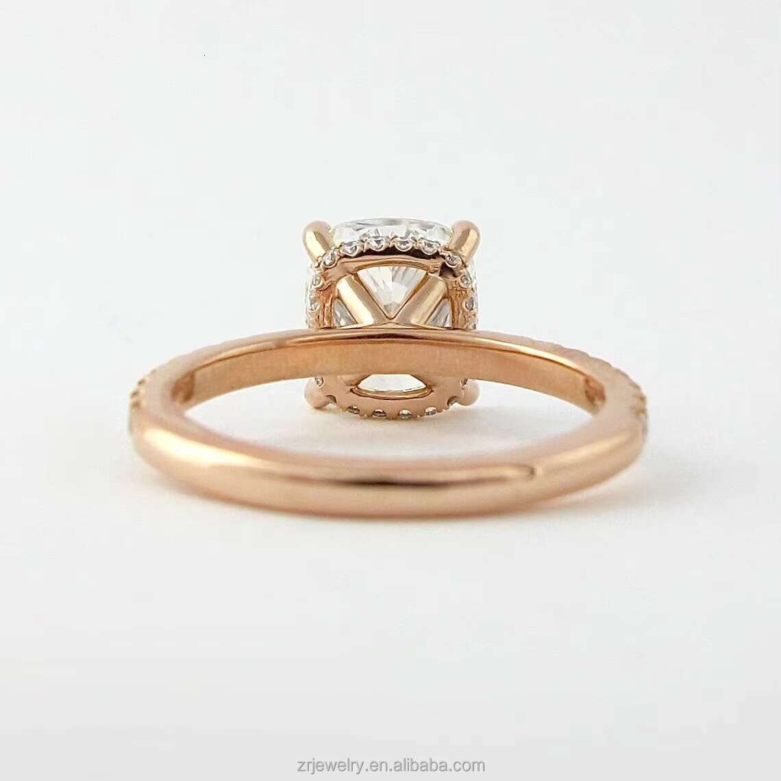 Gia Igi Certified Lab-grown Diamond Wedding Rings Cushion Cut 18k 14k Pure Gold Engagement Synthetic Diamond Ring