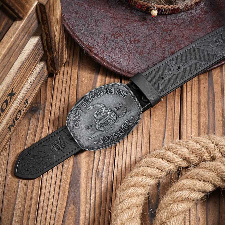 1 new mens western cowboy leather belt fashionable and popular snake skin belt suitable for golf casual pants jeans X250614