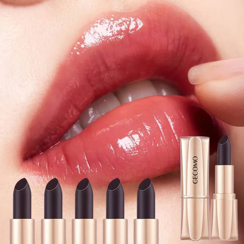GECOMO Black Magic Lipstick - Moisturizing Gloss, Long-Lasting, Temp-Sensitive Color Change, Lip Hydration,Korean makeup happy