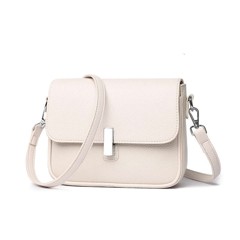 Women's Crossbody Textured Genuine Leather Small Square New Korean Style Simple Versatile Shoulder Bag