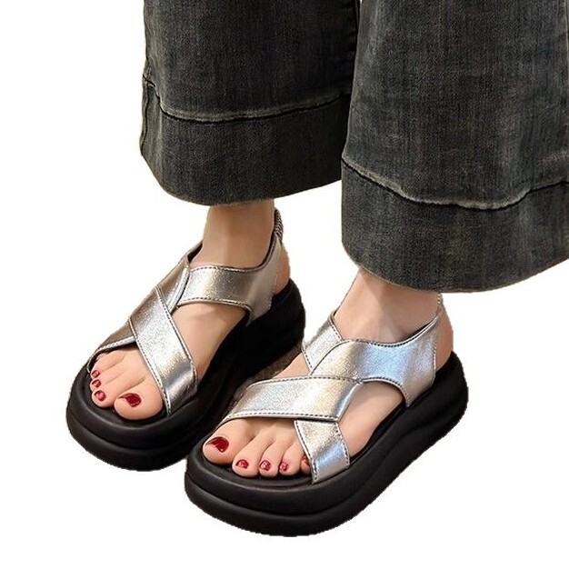 Ddmysports New Roman For Women Summer Fashion Internet Celebrity Thick Sole Platform Dress Shoes Casual Beach Sandals Outdoor Shoes