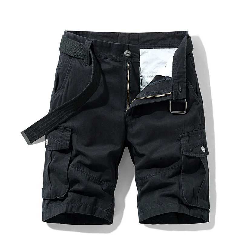 Mens 2025 Summer New Cotton Military Shorts Men Fashion Multi Pocket Casual Short Pants Men Outdoor Tactical Cargo Shorts Men W250614