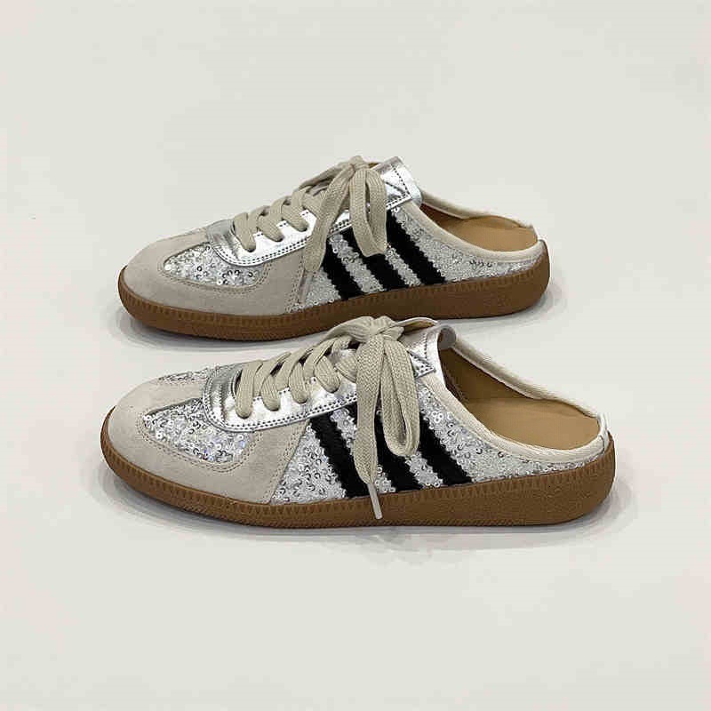 Ddmysports Casual German Training Closed Toe Half Slippers For Women Spring Summer Thick Sole Backless Slip On Lazy Shoes Outdoor Shoes