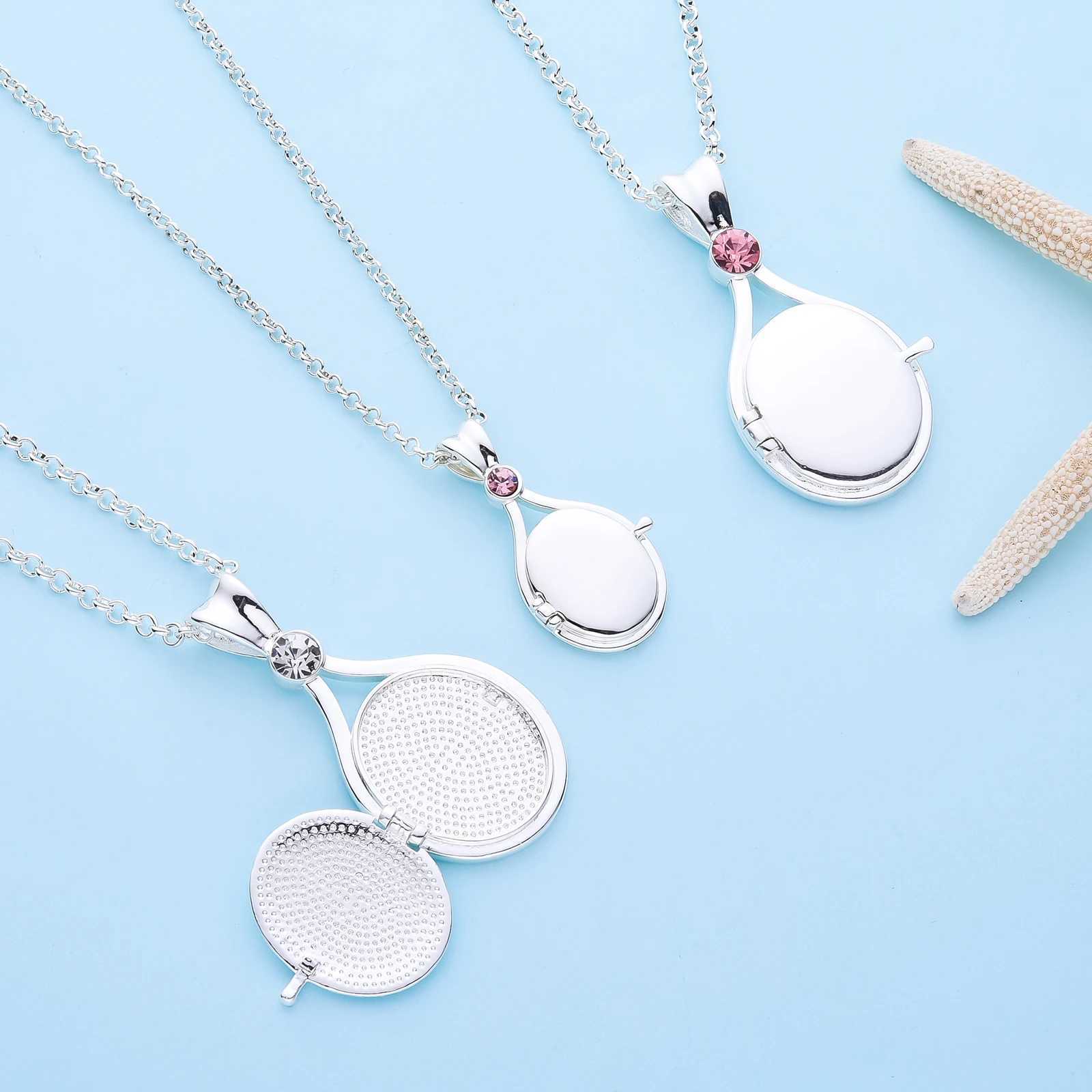 H2o Openable Metal Shell Pendant Necklace Silver Color with Crystal Mermaid Tv Movies Jewelry for Women Girls Cute Necklaces Z250614