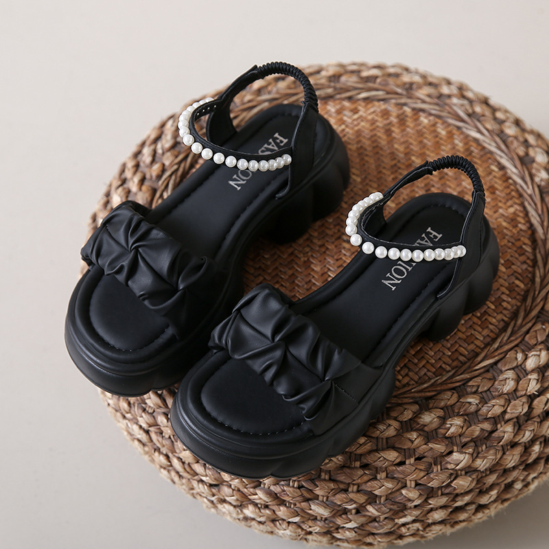 Ddmyoutdoor Women S Summer New Versatile Thick Soled For Outdoor Wear With Skirts Soft Sole Elastic Fashion Sandals Outdoor Shoes