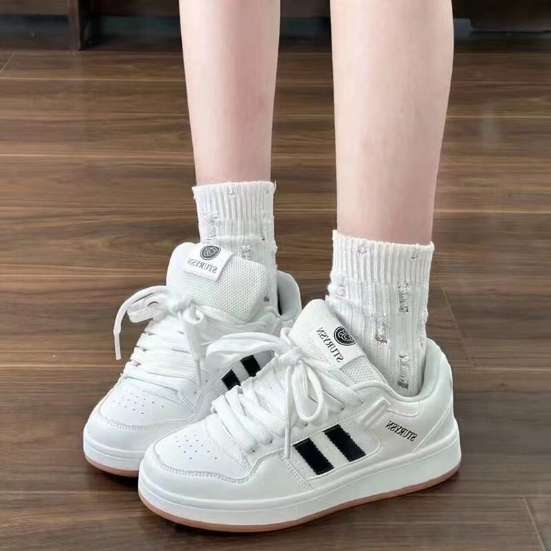 Ddmysports Platform Sneakers For Women Autumn New Super Popular High Value Student White Shoes Casual Versatile Loose Outdoor Shoes