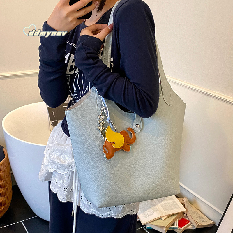 Large Capacity for Women 2025 Summer New Handheld Tote High-end Simple Versatile Commuter Shoulder Bag ddmynov