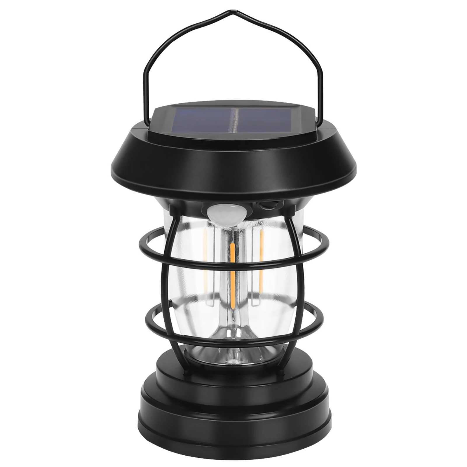 Vintage Waterproof Camping Lantern - Portable Outdoor Lighting for Tent/Garden/Lawn Retro Decorative Solar Path Light W250613