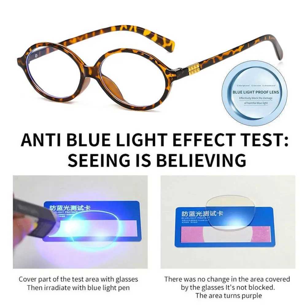 Y2K Retro Oval Frame Glasses for Women Sweet Cool Eyewear Trend Reading Computer Anti Blue Light Eyeglasses Z250614