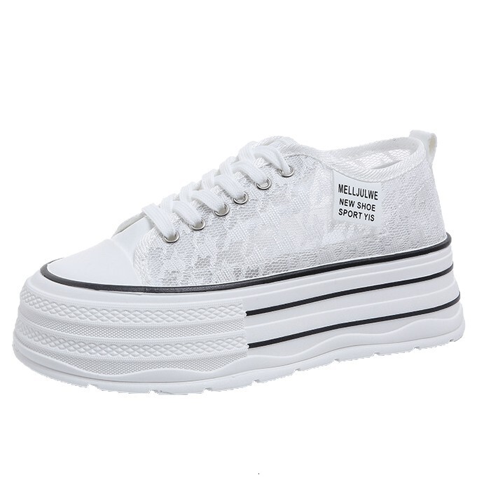 Ddmyoutdoor Canvas For Women New Summer Breathable Mesh With Skirt White Shoes Thick Sole Height Increasing Fisherman Sneakers Outdoor Shoes