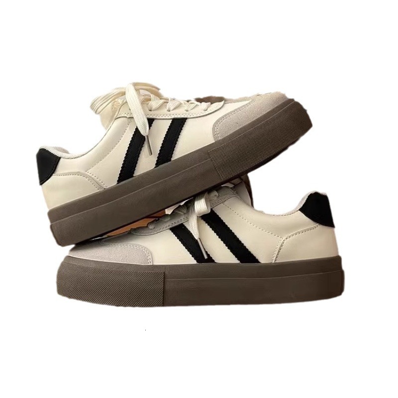 Ddmysports Korean Style German Training For Women New Spring And Autumn Thick Soled White Agan Shoes Casual Sports Sneakers Outdoor Shoes