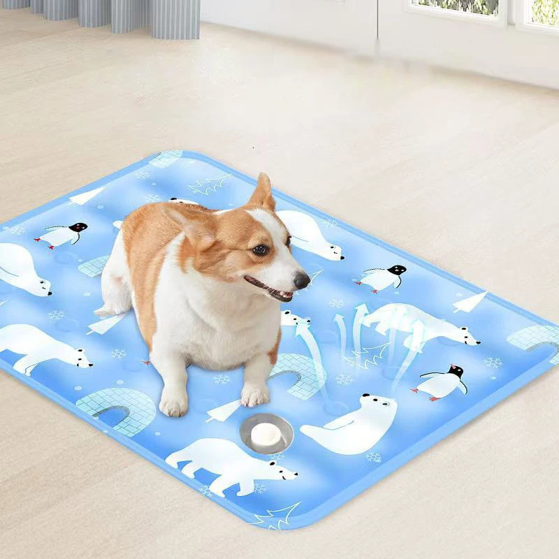 2025 Cat Cooling Mat Washable Portable Pet Cool Pad Summer Ice Cool Comfort Water Sensor Mats Suitable For All Of Pet 250614