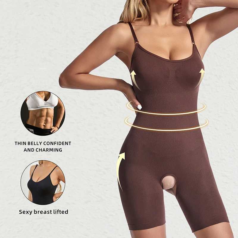 Bodysuit Shapewear Women Open Crotch Tummy Control Full Body Shaper Seamless Slimming Sheath Butt Lifter Abdomen Shapers Corset XJ250614