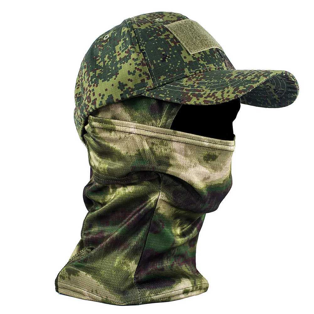 Tactical Camouflage Mask Hat Baseball Cap Beanies Skullies Unisex Hip Hop Knitted Cap Elastic Outdoor Cap W250614