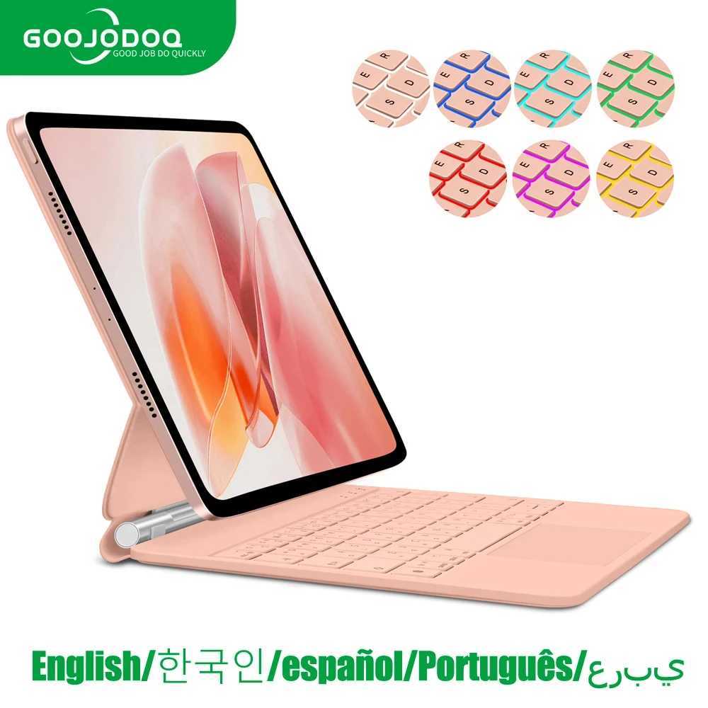 GOOJODOQ Magic Keyboard for iPad Pro 11 Inch 4th/3rd/2nd/1st Gen iPad Air 11 M2 M3 Air 4 Air 5 Floating Stand Bluetooth Keyboard X250614