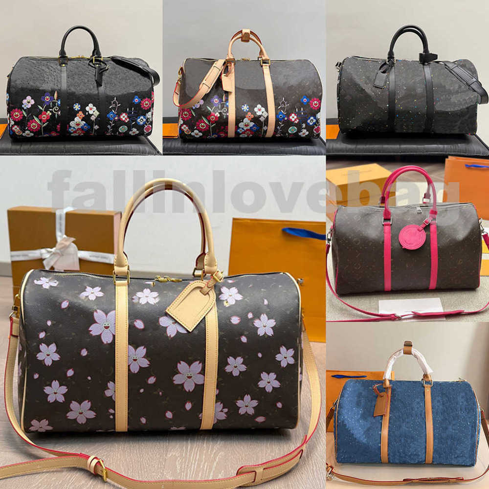 Duffle Bag 10A Designer Cherry blossom Hot Men Travel Bag Women keepall Fashion Travel Bag Large Capacity Zipper Shoulder Crossbody High Quality 45cm 50cm 55cm