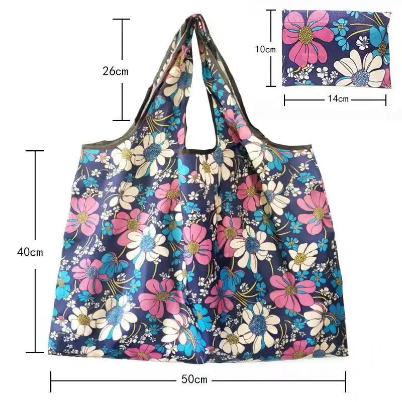 Bag Large Foldable Shopping Bag Reusable Grocery Bag Tear-Proof Nylon Bag Suitable For Grocery Recycling Gift 250610