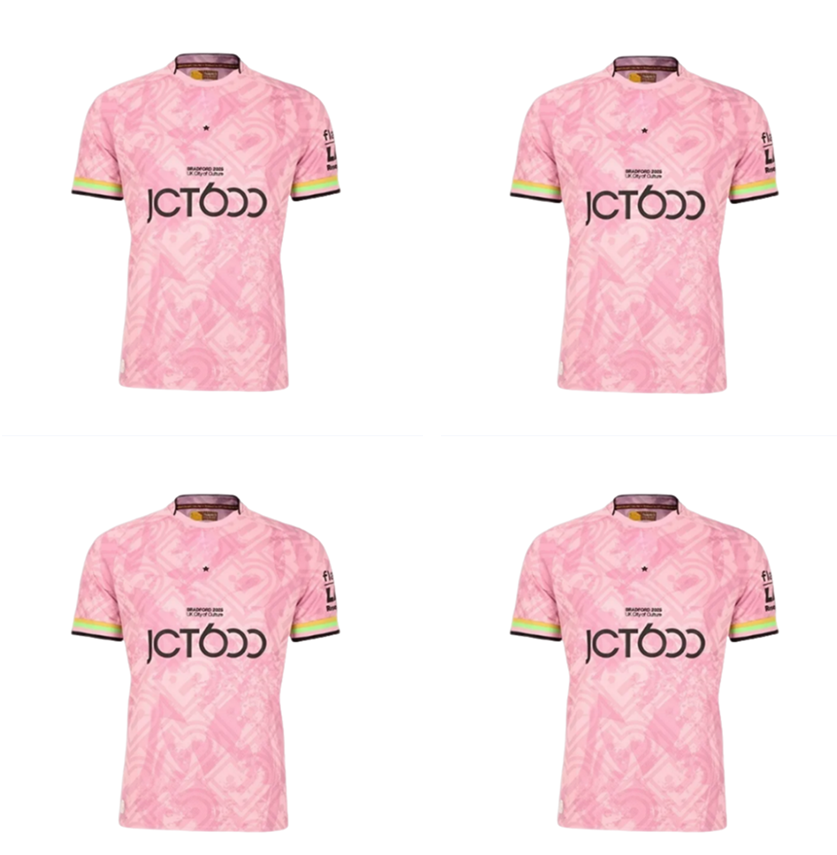 25 26 Pink Bradford City Home soccer jerseys 2025 2026 SULEMANA TERRIER Guirassy Maillots De Foot Men Kids Away Home Away football shirts