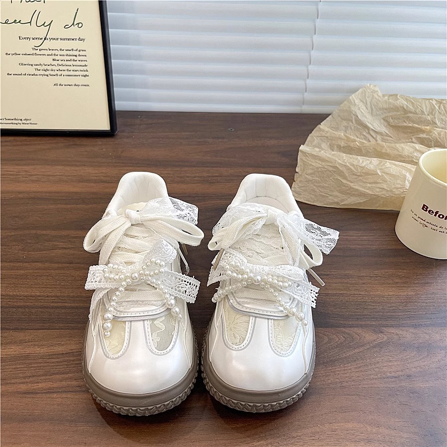 Ddmysports Ballet Style German Training For Women New Spring Summer Mesh Breathable White Shoes To Match Skirts Versatile Casual Sneakers Outdoor Shoe