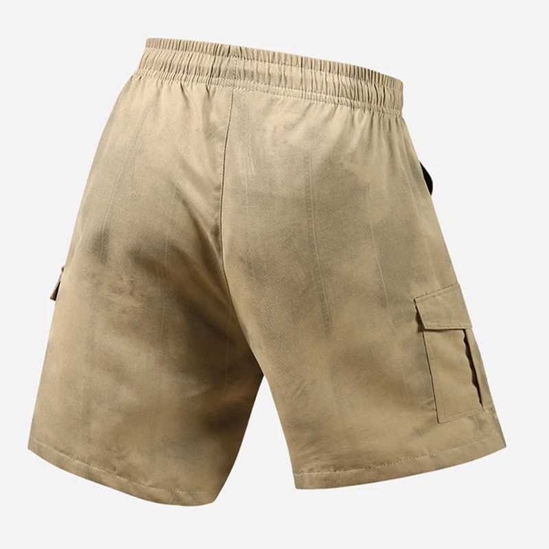 New Summer Mens Cargo Shorts Loose Casual Below Knee Pants Elastic Waist Outdoor Jogging Tactical Capri Pants Large Size 7XL W250614