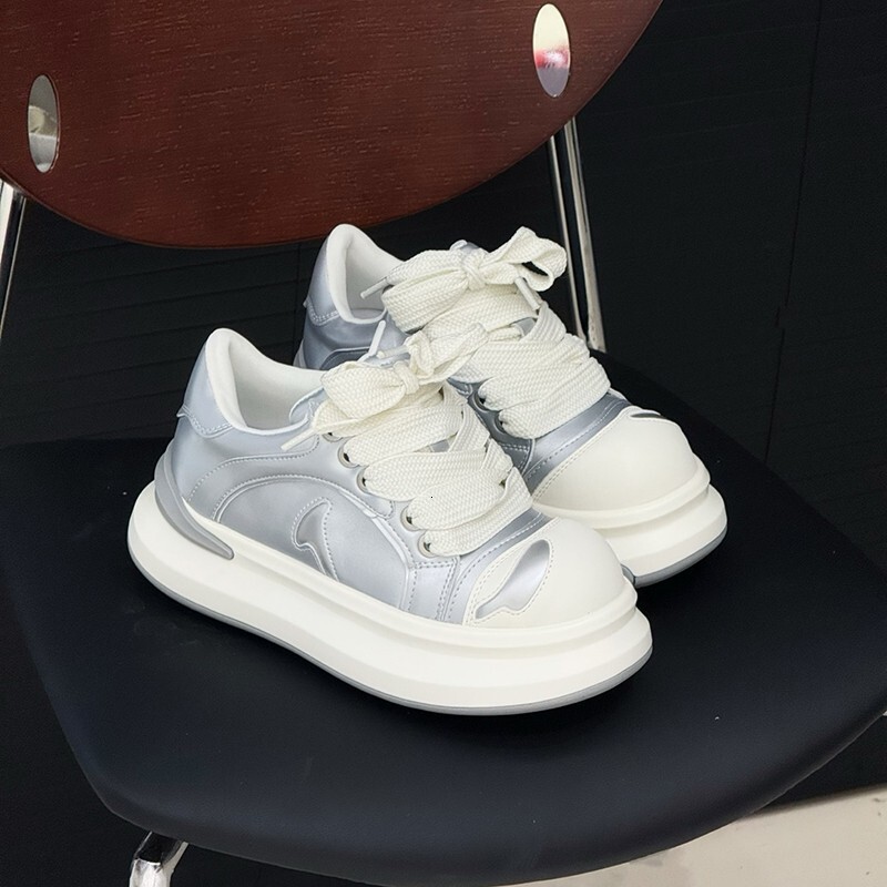 Ddmysports Spring Summer New Thick Soled Bread Sneakers Color Block Versatile Height Increasing Casual Sports Shoes Outdoor Shoes