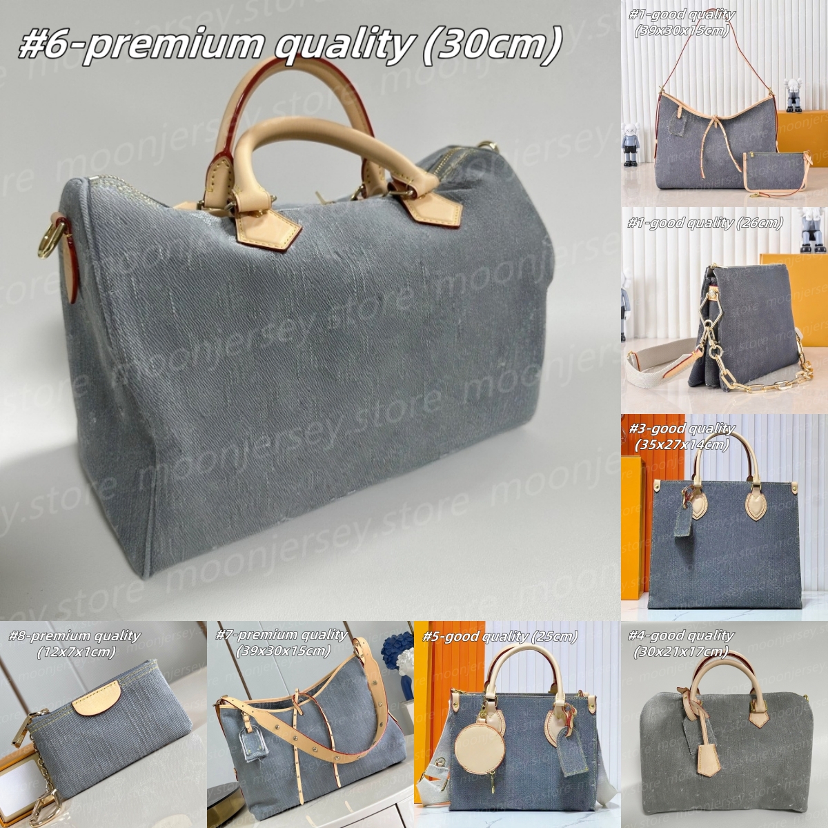 (go off picture not the description) Designer Denim Tote Bags Women Men's Pillow Bags Fashion Handbags Festival Gifts 31371