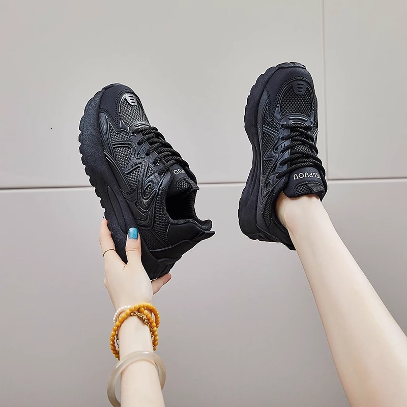 Ddmysports Agan Women New Spring Autumn Mesh Lightweight Sports Dad Soft Sole White Shoes Shock Absorption Running Travel Outdoor Shoes