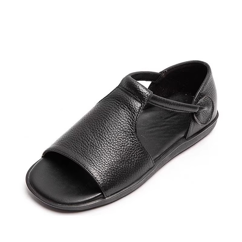 Ddmysports Summer New Peep Toe Flat Simple Versatile Literary Sandals Soft Surface Casual Comfortable Women S Shoes Outdoor Shoes