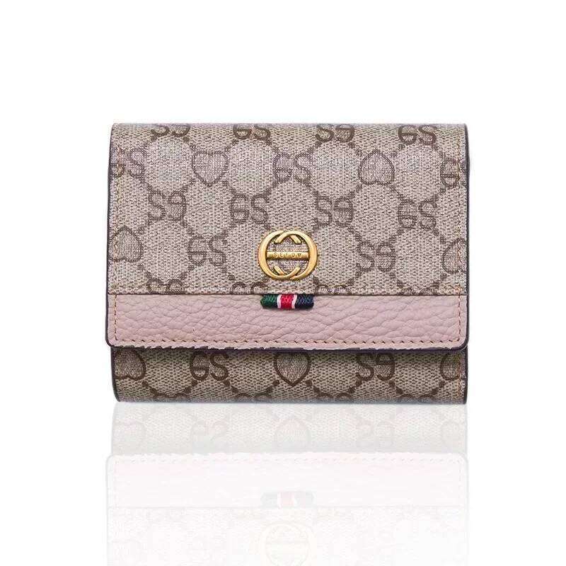 Short Leather Holdup Handbag Folding cowhide women's Purse women bags high-grade