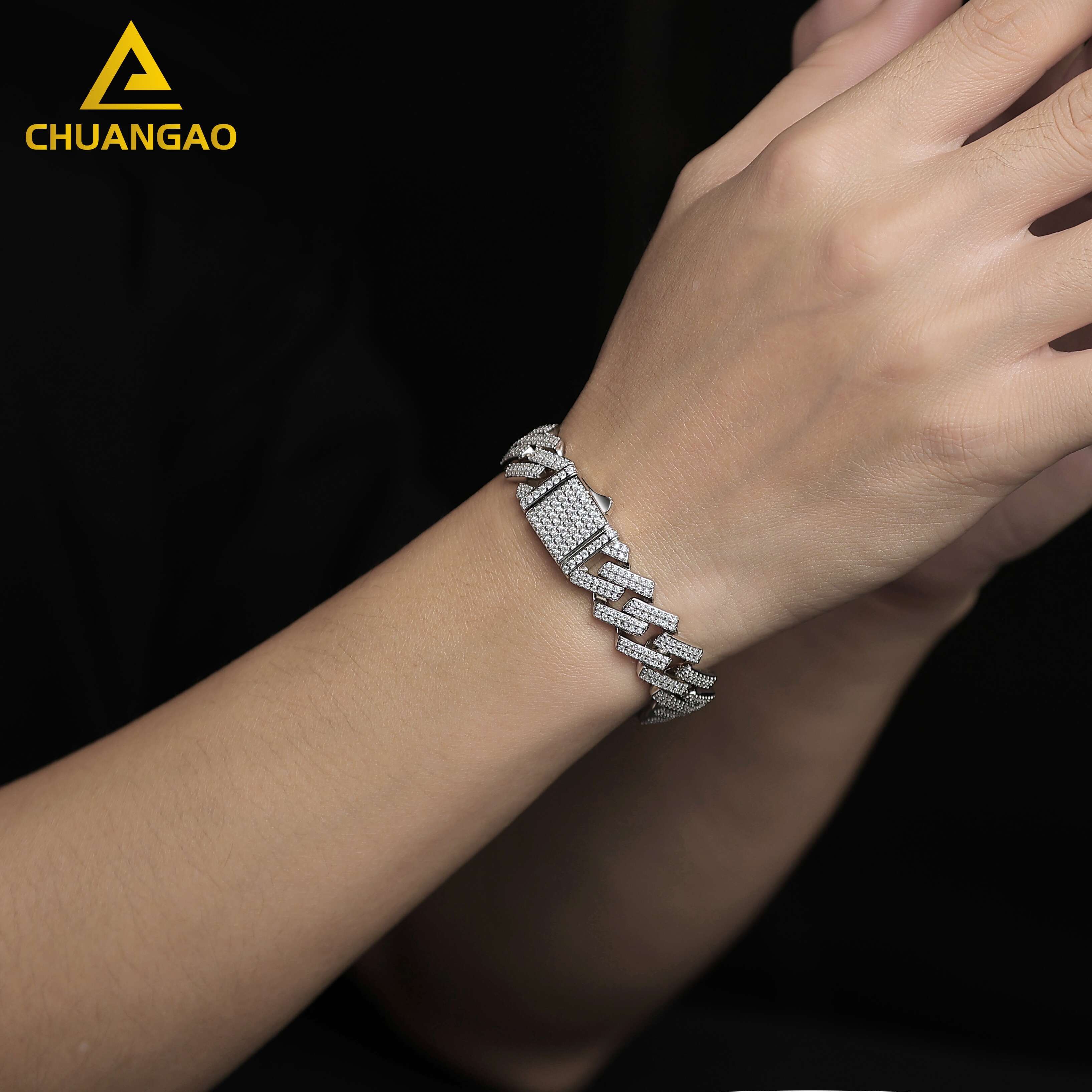 925 Charm Bracelet Silver Moissanite Tennis Bracelet Pass Diamond Tester Jewelry