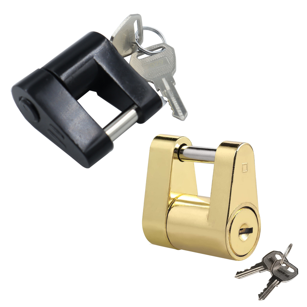 Black gold trailer hook lock, diameter 1/4 inch, span 3/4 inch, used for tugboat RV truck hook