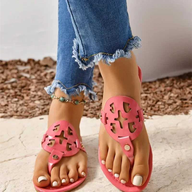 Summer Flat Open Toe Womens Soft Walking Shoes Lightweight Round Toe Sexy Hollow Beautiful Casual and Comfortable Flip Flops Z250614