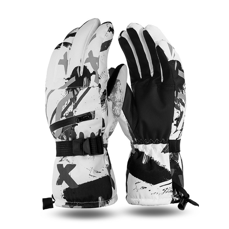 Mens Winter Ski Gloves Warm Cold-Proof Waterproof Fleece-Lined Thickened Snow Play Cycling Gloves Womens Non-Slip Touchscreen Compatible240921