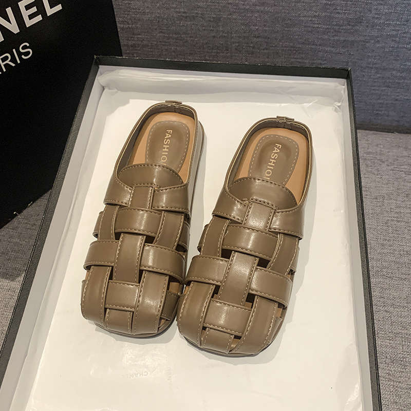 Ddmyoutdoor Ddmyoutdoor High End Closed Toe Slippers For Women Summer Outdoor Slip On New French Style Elegant Versatile Casual Mules Shoes Outdoor Sh