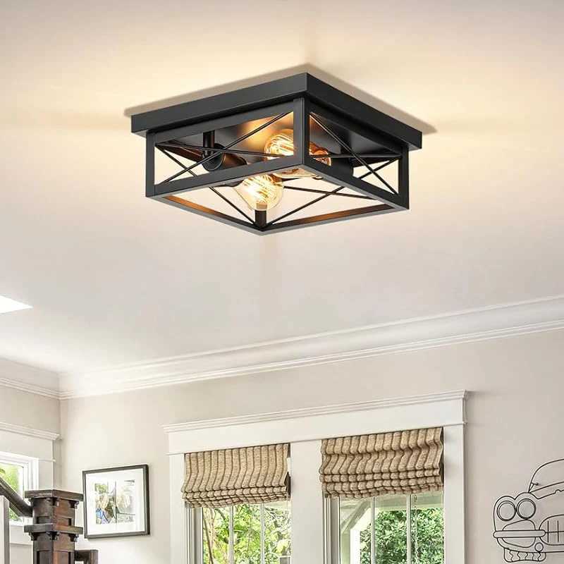 American Retro Industrial Ceiling Lamp Farmhouse Corridor Dining Room Lamp Kitchen Bedroom Balcony Ceiling Light XJ2500613