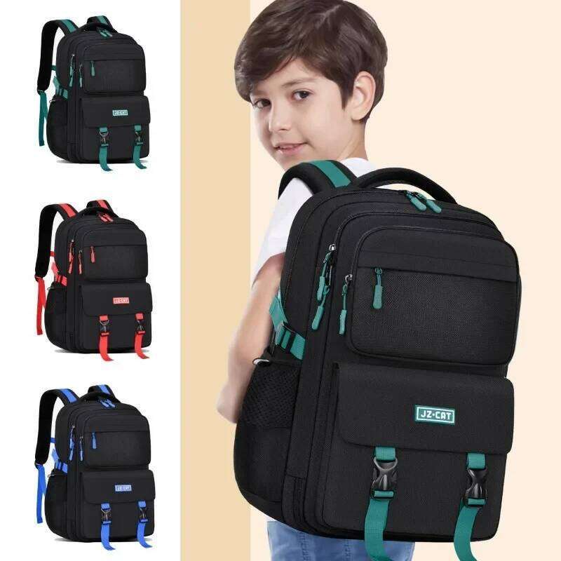 New Boys Large Capacity Refrigerator Open Door Waterproof Backpack Bag For Primary And Secondary School Students