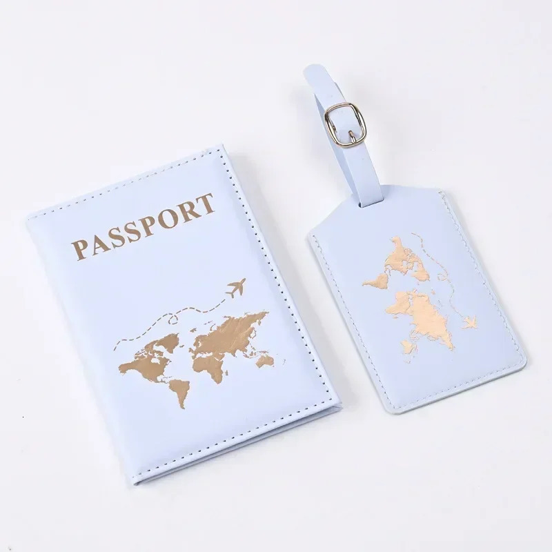Women Men Travel Passport Holder Case Set Protective Cover Bags Luggage Tags Accessories 250614