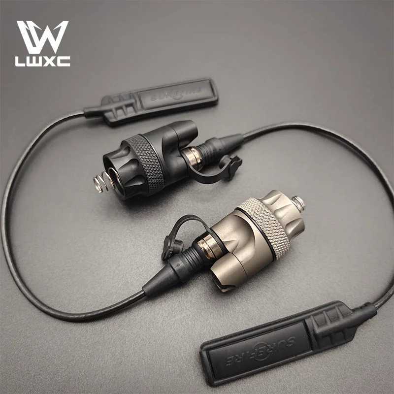 Metal Tactical SF Flashlight Remote Pressure Switch Dual Function With Tail Cap For M300/M600/PLH-V2 Connect Hunting Scout LightXJ250613