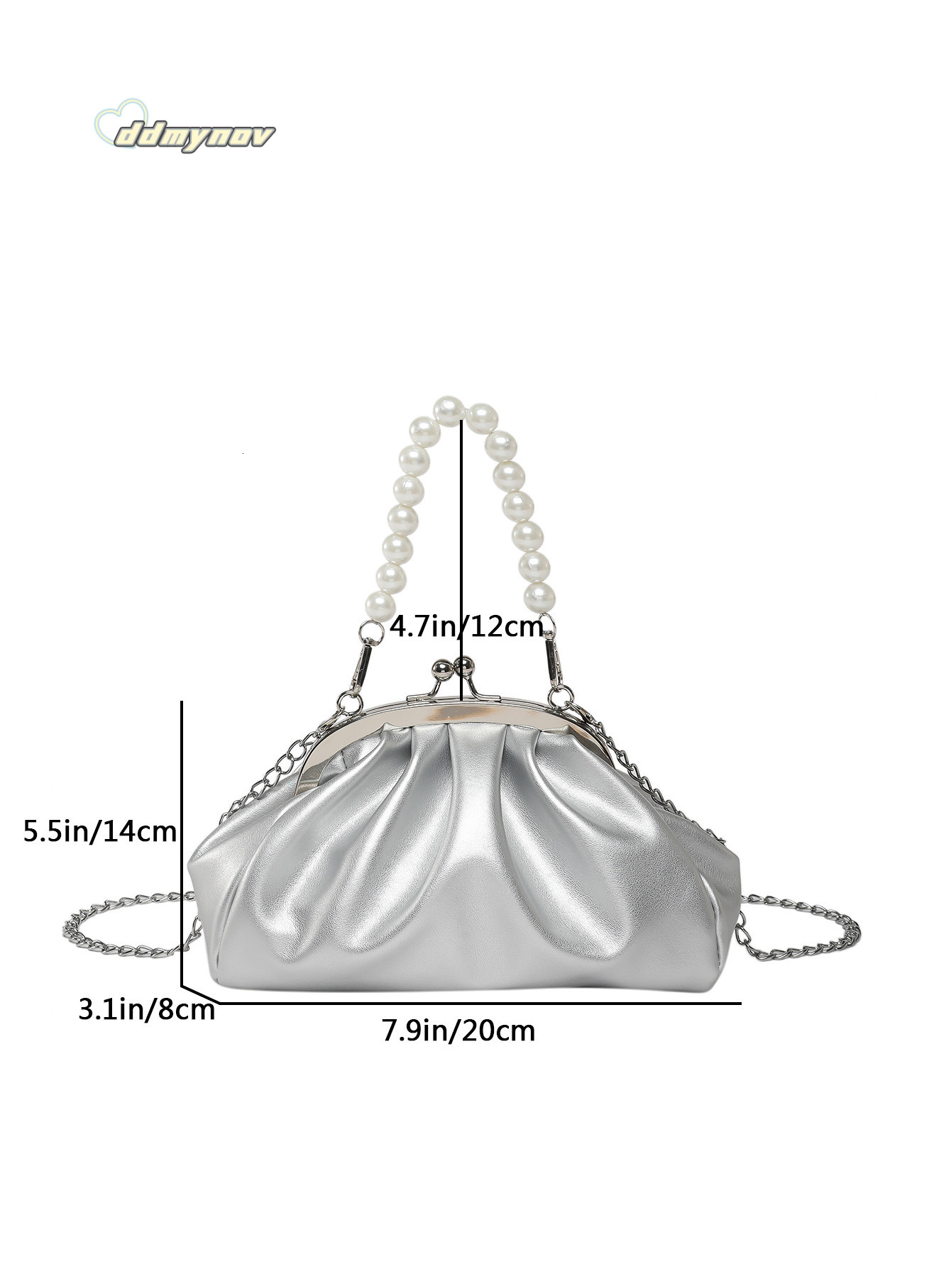 5.1 Bestselling Pearl Handbag Women's 2025 New Niche Pleated Chain Crossbody Bag Compact Quality ddmynov