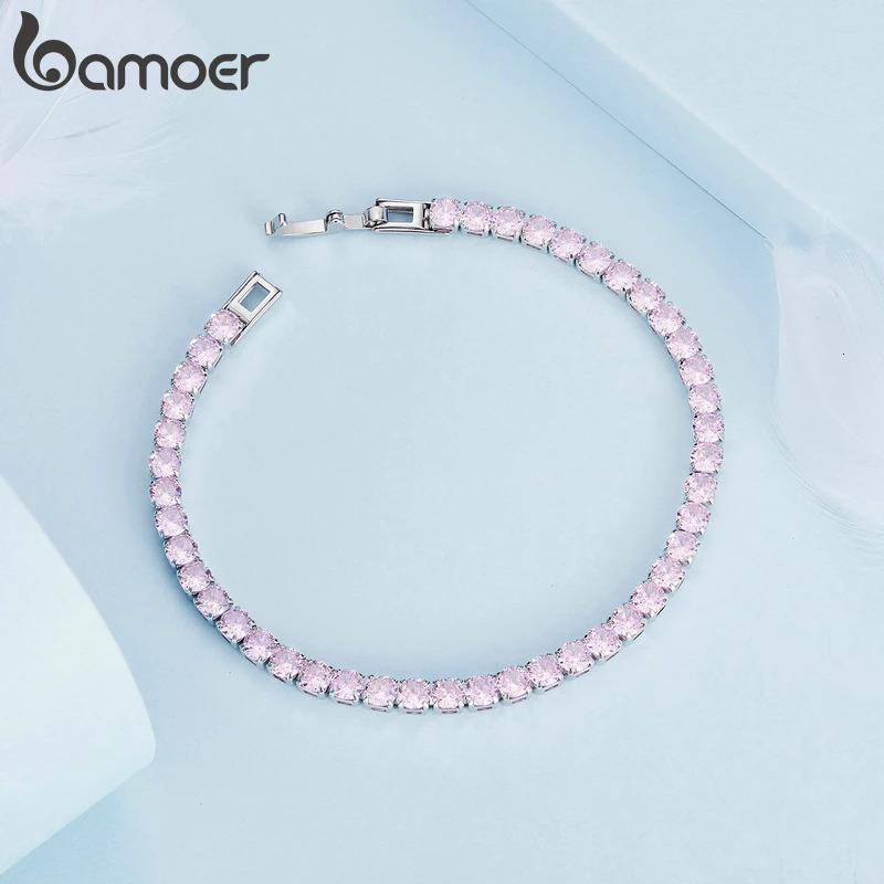 Plated Silver Color Full Zircon Chain Bracelet For Women Fashion Cubic CZ Wedding Party Jewelry Accessories 250610