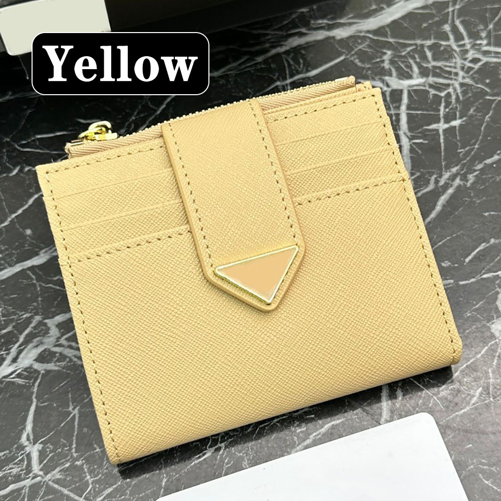 Wallet Women Card Holders Designer Small Cardholder High Quality Synthetic Leather Yellow Short Wallet with Box Card Case Luxury Coin Pouch Designer Wallets