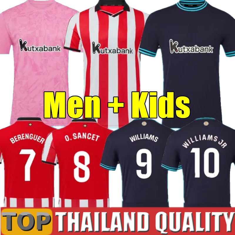 25 26 Athletics Soccer Jerseys CLUB Bilbao Home away Nico Williams 2025 2026 Oihan Sancet Inaki Williams alex Berenguer Football Shirt Camisetas Futbol goalkeeper