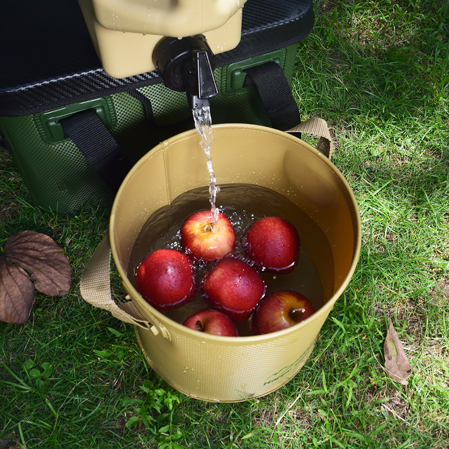 Collapsible Outdoor Water Bucket for Travel, Versatile Wash Basin, Wastub, and Foot Soak Tub - Perfect for Camping, Hiking, and Fishing - Lightweight 