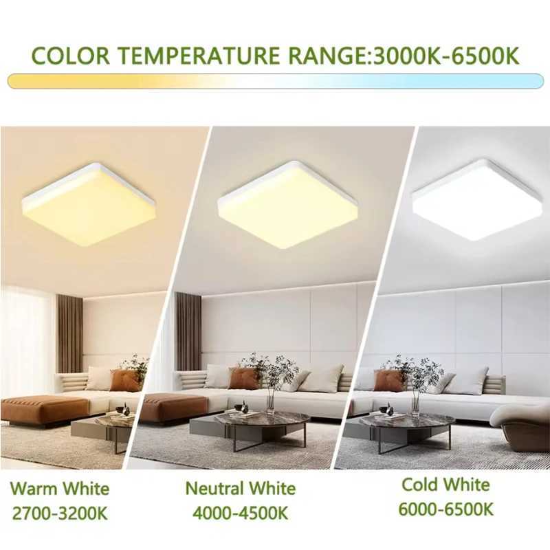 Ultra-thin Square LED Ceiling Light Bedroom Balcony Household easy to install Ceiling Lamps for room Home Decoration AC85-260V XJ2500613